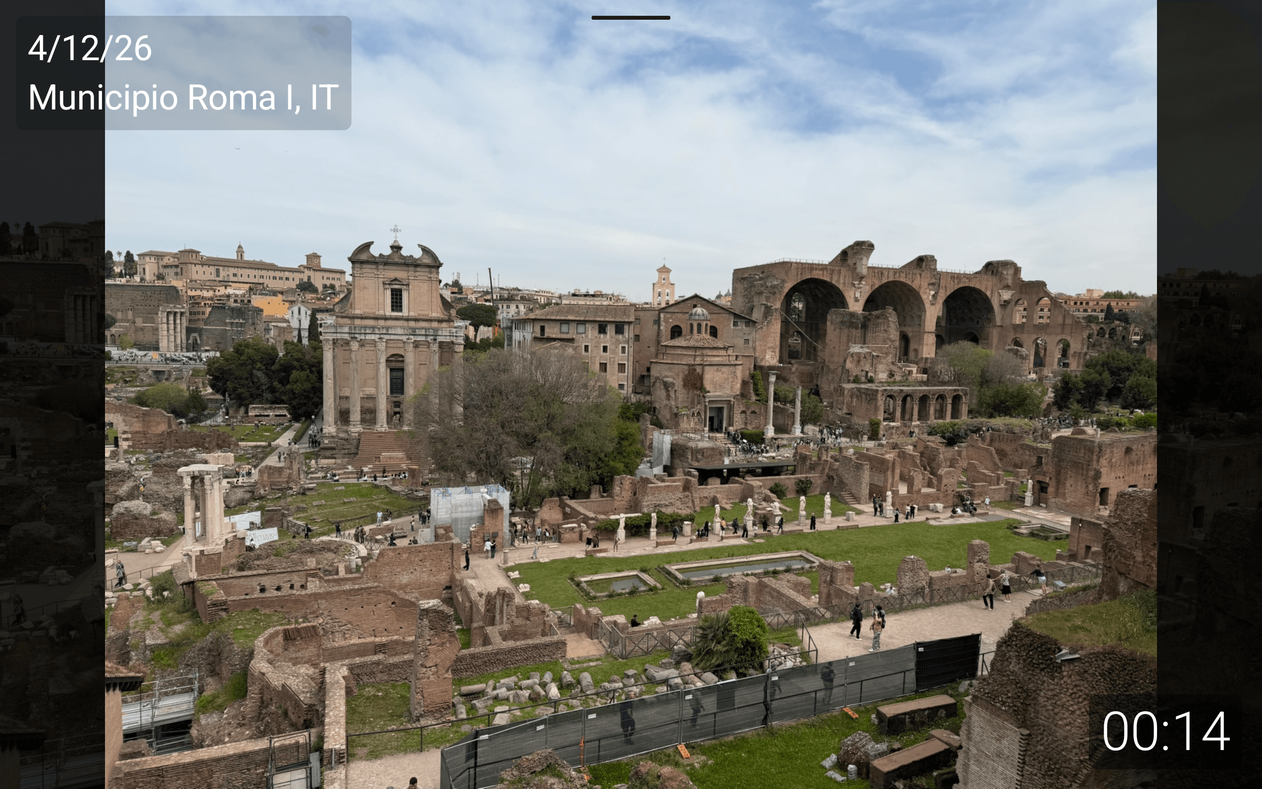 FrameSway a apresentar uma fotografia de Roma